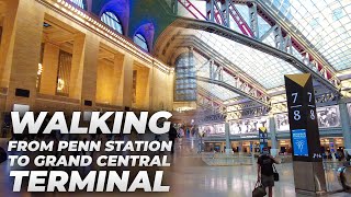 Walking NYC  Penn Station to Times Square amp Grand Central Terminal July 2021 [upl. by Dyrraj738]