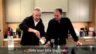 aerolatte  milk frother makes three layer caffè latte macchiato [upl. by Auqenahc]