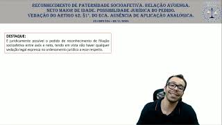 STJ INFO 834 paternidade socioafetiva e adoção [upl. by Ayna]