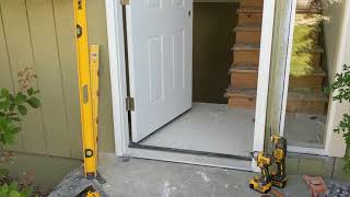 Jeld Wen Front Door Installation  Really crappy products and craftsmanship PART 1 [upl. by Addison]