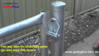 Gate Latch 2 way for round pipe and square [upl. by Lunnete732]