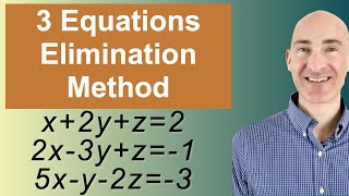 Solving Systems of 3 Equations Elimination [upl. by De Witt]