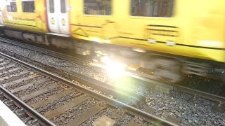 Merseyrail 507 009 making arcs at Birkdale station [upl. by Anillek]